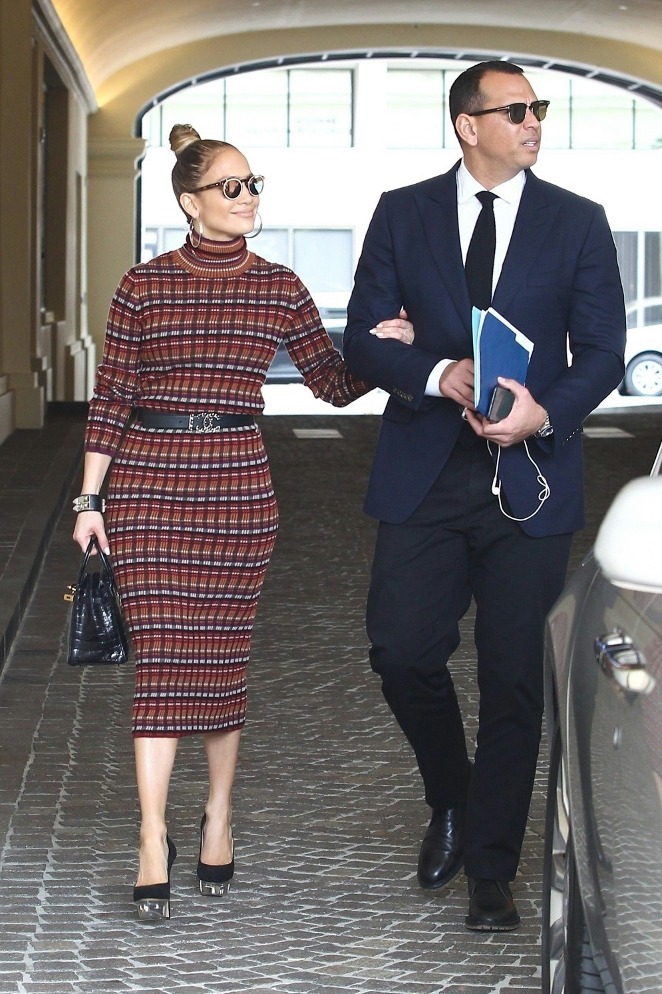 jennifer lopez sweater dress