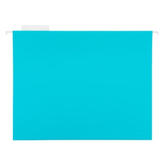 Turquoise Letter-Size Hanging File Folders Pkg/6