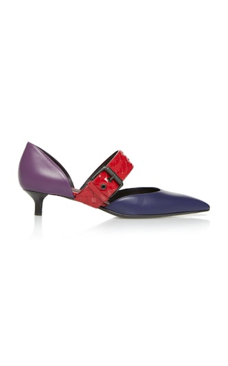 Bottega Veneta Multicolor Kitten Heel Leather Pump