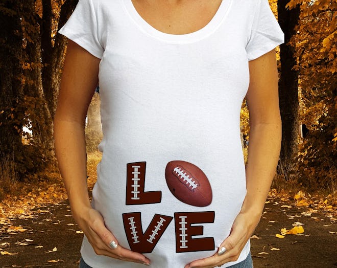 LOVE Football Theme Maternity Shirt
