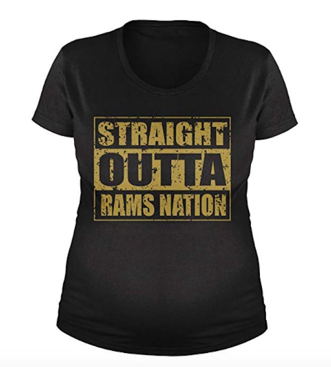 Straight Outta Rams Nation Football Maternity T-Shirt