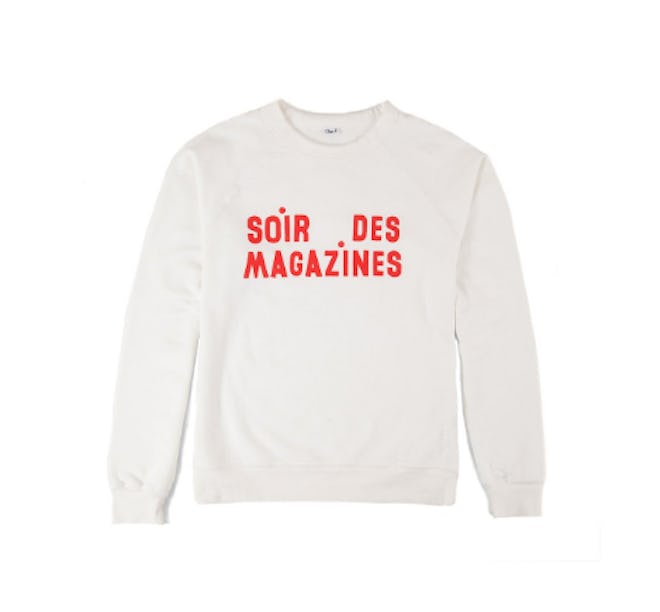 Sweatshirt, White W/Red Magazines