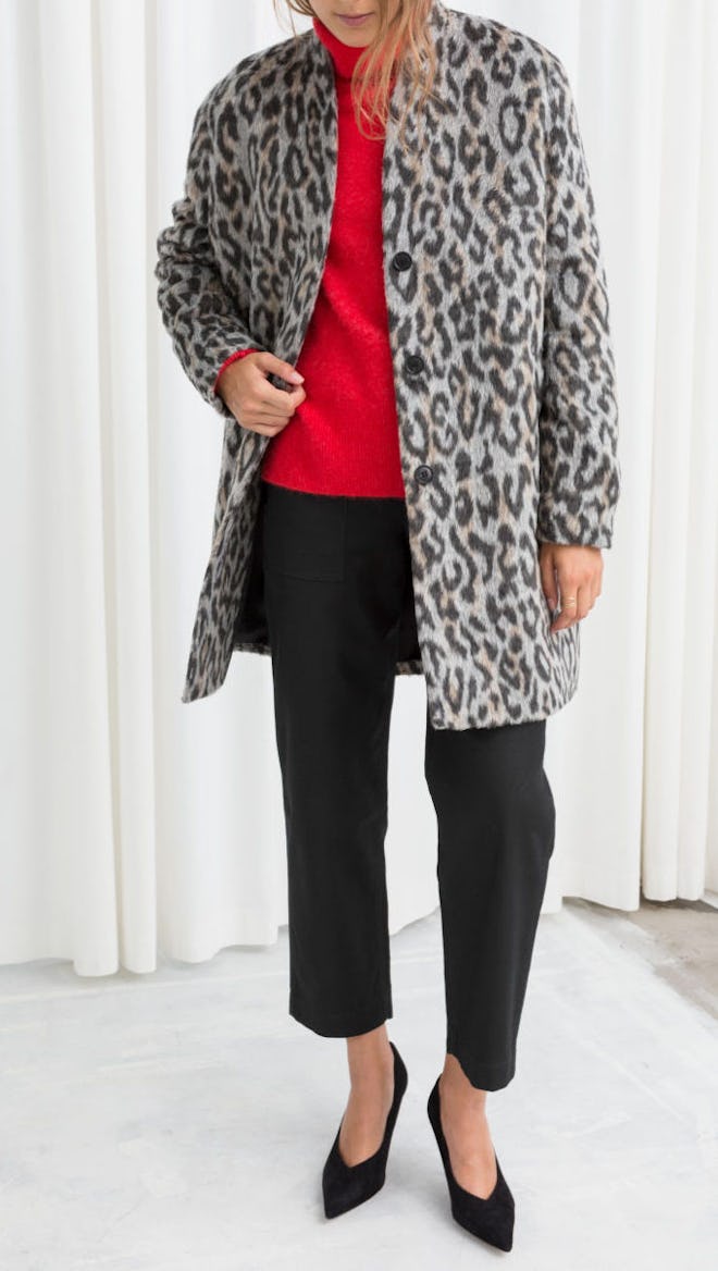 Leopard Boxy Coat