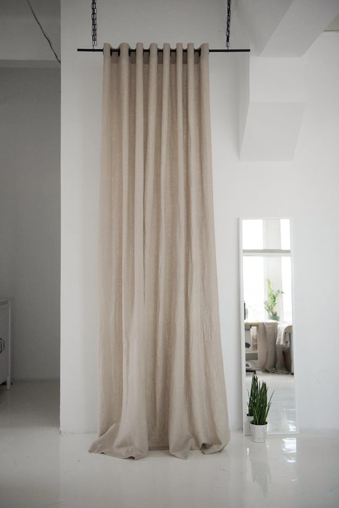 Blackout Linen Curtains With Grommets