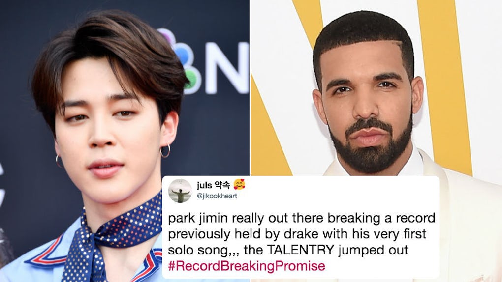 Bts Jimin S Solo Song Promise Broke A Major Record Set By Drake So Fans Are Shook