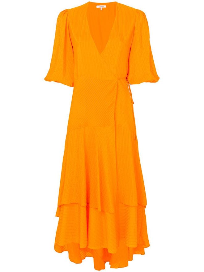 Pleated Wrap Dress