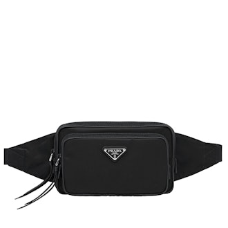 Nylon and Leather Belt Bag