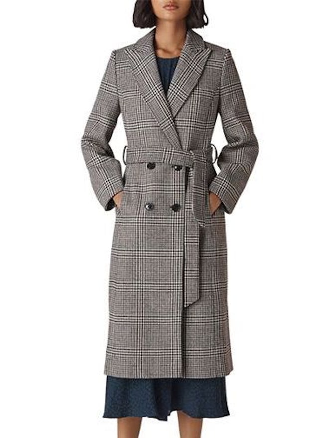 Penelope Belted Check Coat