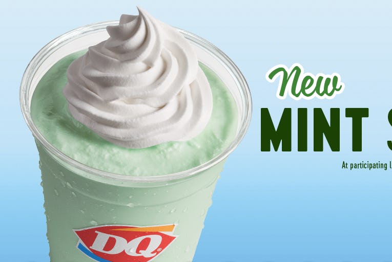 The Mint Shake At Dairy Queen Is A Pastel Daydream With Whipped Cream