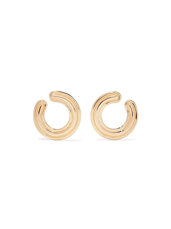 SWAROWSKI CRYST MARQ SHAPE EAR//BLK DIA Hoop Earrings