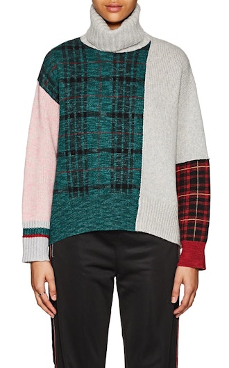 Tomorrowland Colorblocked Wool-Blend Turtleneck Sweater