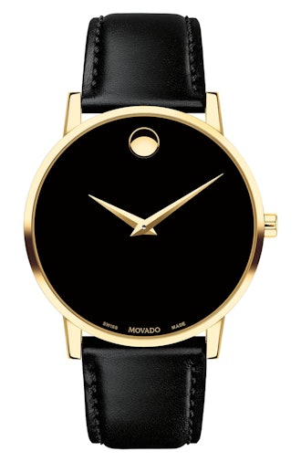 Movado Leather Strap Watch, 40mm 