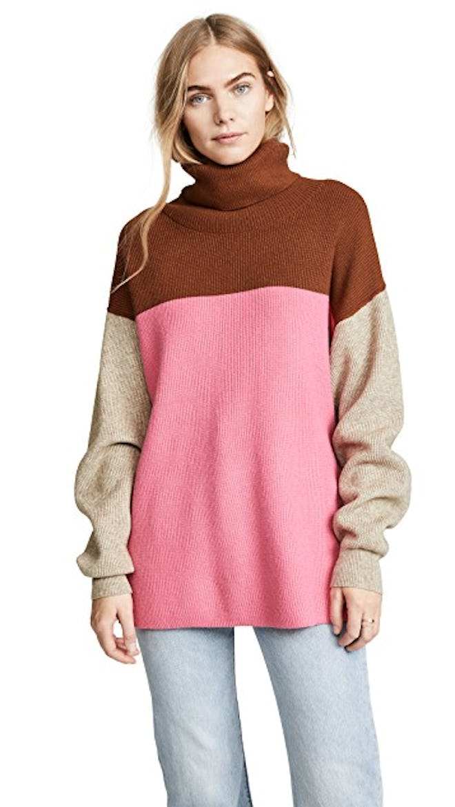 Free People Softly Structured Colorblock Sweater  