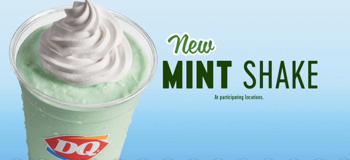 The Mint Shake At Dairy Queen Is A Pastel Daydream With Whipped Cream On Top