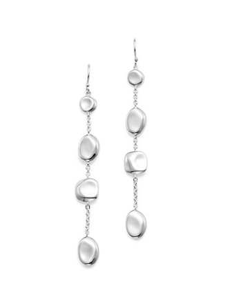 Sterling Silver Glamazon® Pebble and Chain Linear Earrings