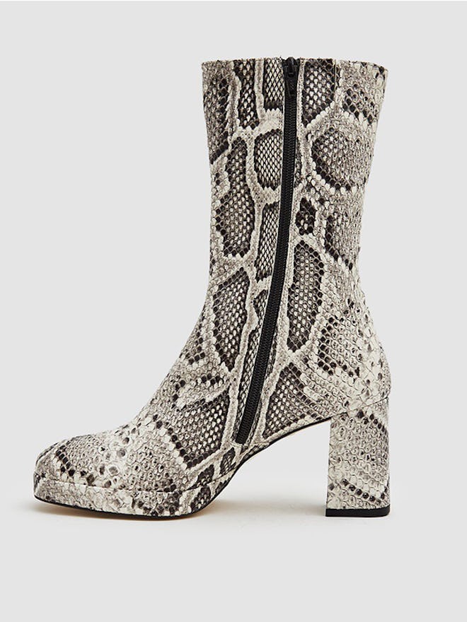 Carlota Leather Boot in Snake Multi