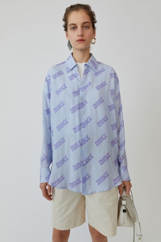 Printed Shirt Light Blue/Lilac