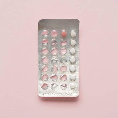 Pack of hormonal birth control pills