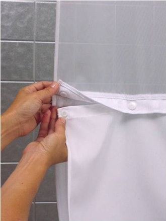 Hookless Polyester Snap-In Shower Curtain Liner