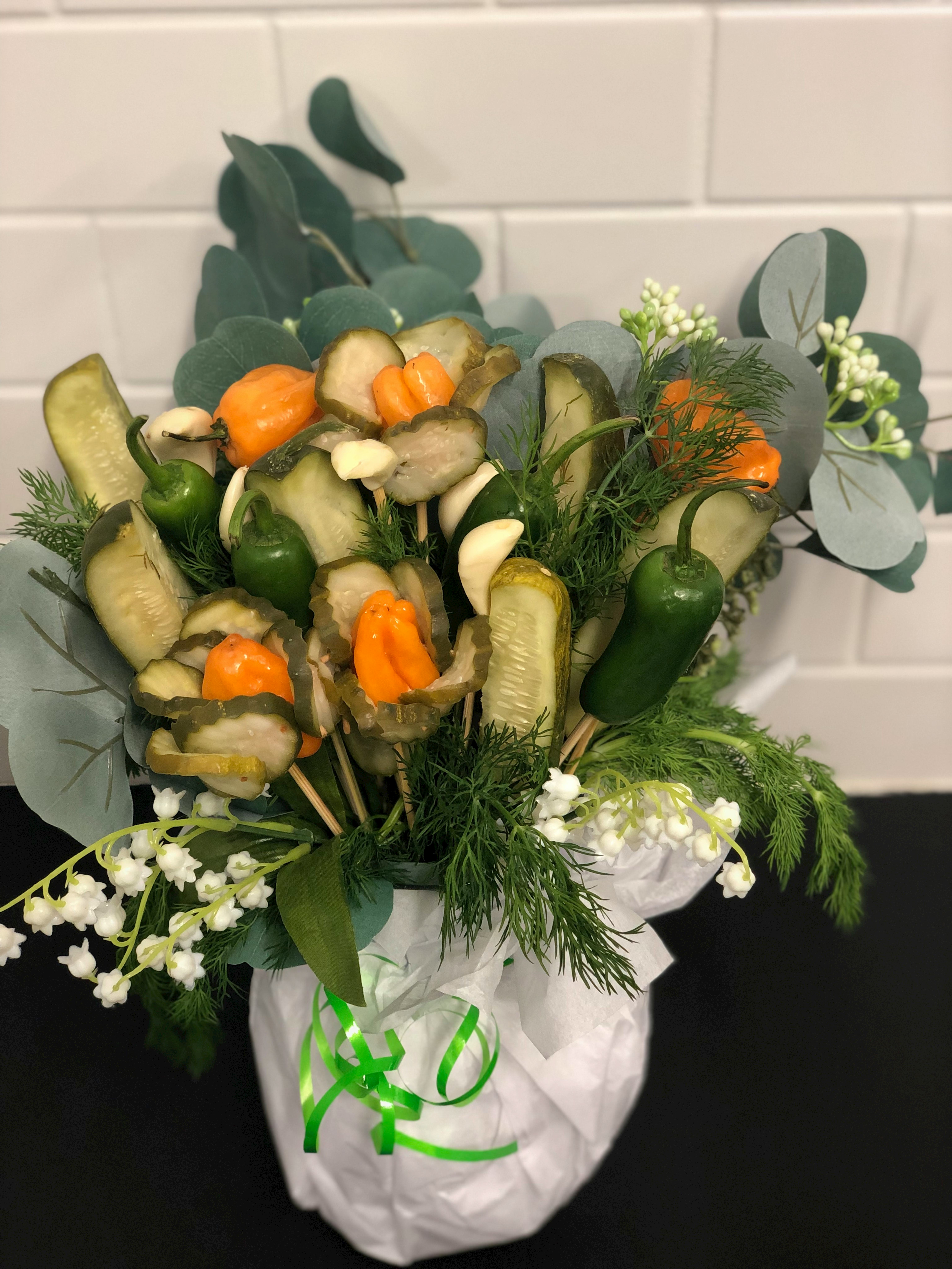 This Pickle Bouquet From Grillo's Pickles Is Redefining Valentine's Day Goals