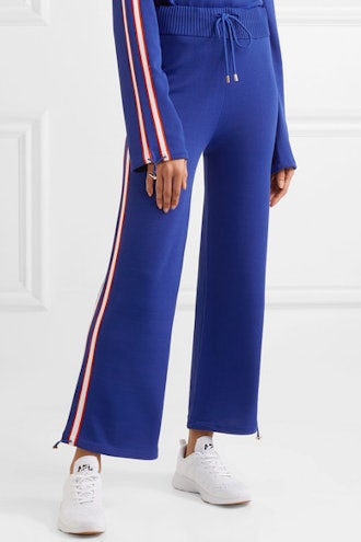 Salute Striped Knitted Track Pants