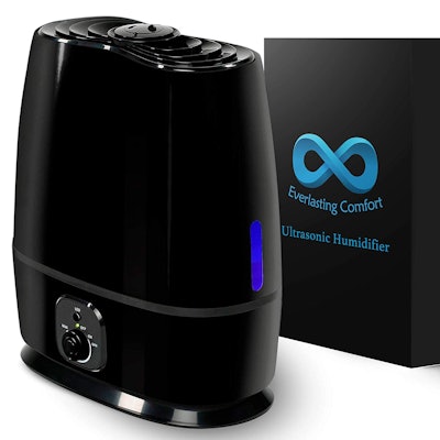 easy to clean black ultrasonic cool mist humidifier