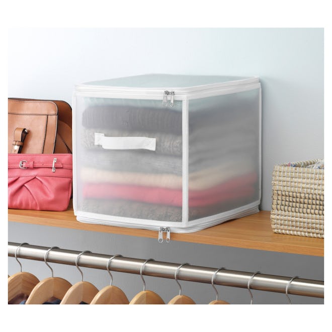 Whitmor Collapsible Zip Cube Clothing Storage Boxes