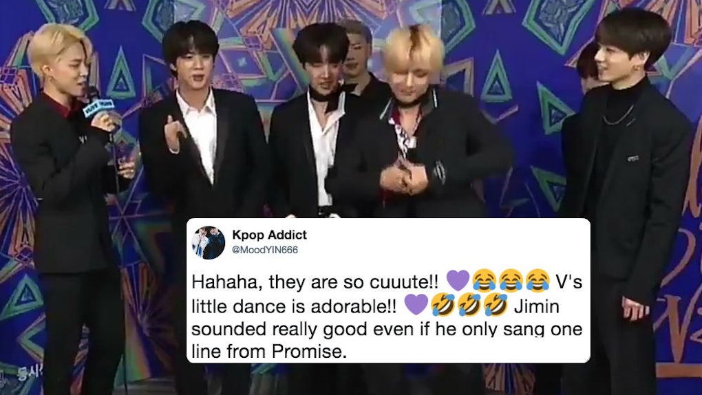 This Video Of BTS' V, Jin, & J-Hope Dancing To Jimin Singing "Promise