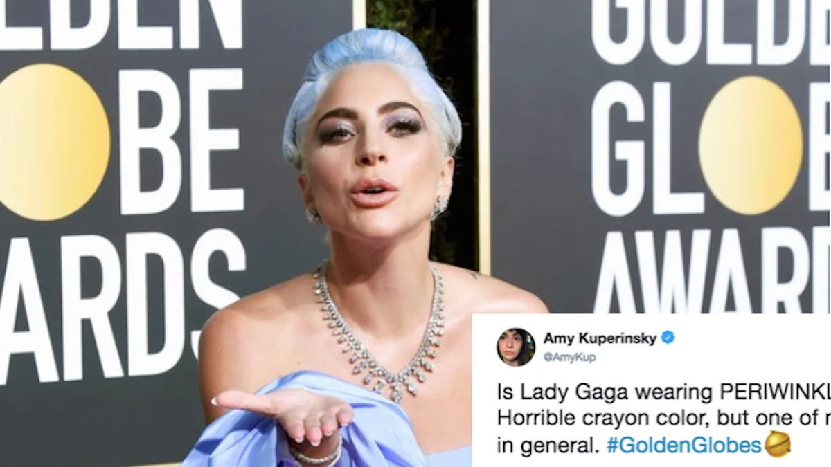 What Color Is Lady Gaga's Golden Globes Dress? People Are Seriously Torn What Color Is Lady Gaga's Golden Globes Dress? People Are Seriously Torn