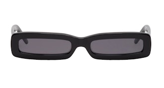 Black Long Rectangular Sunglasses