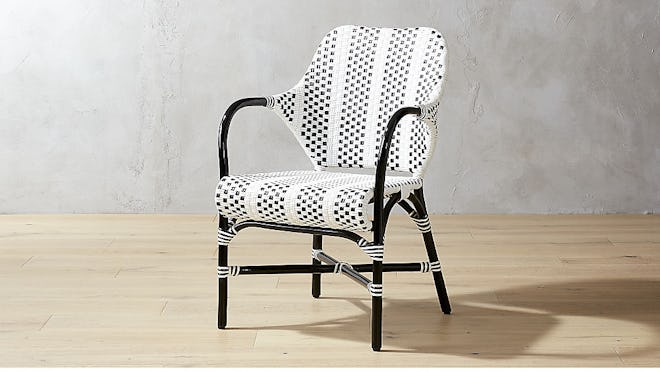 Loomis Black and White Woven Chair