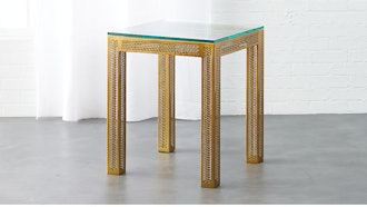 Perforated Glass Side Table