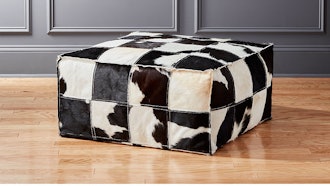 Large Spotted Cowhide Pouf