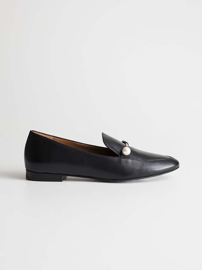 Duo Pearl Buckle Loafers