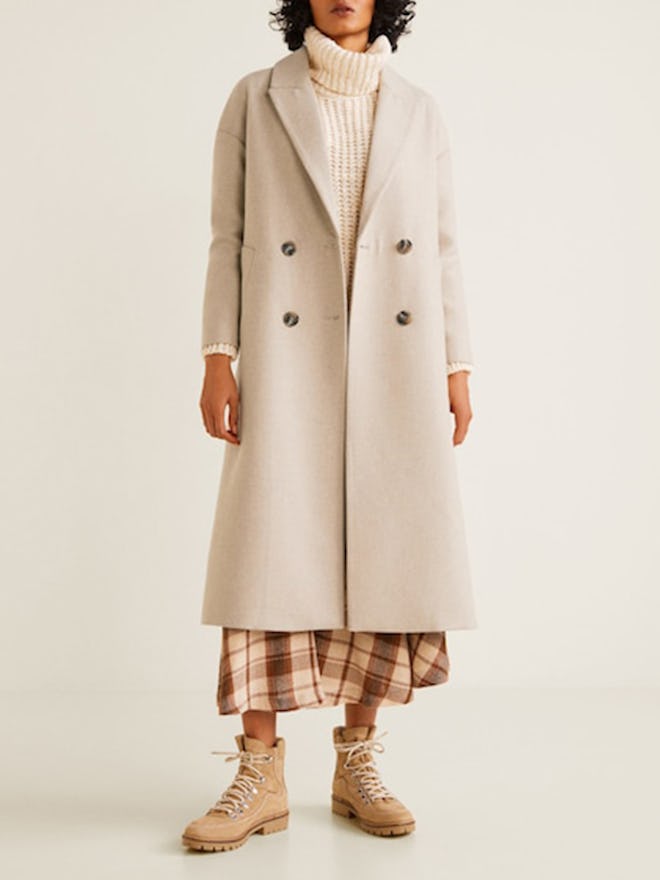 Unstructured Wool-Blend Coat
