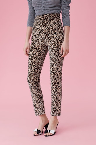 Leopard Print Velveteen Pants