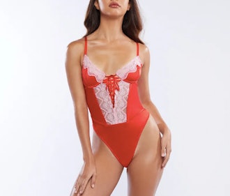 Satin And Lace Bodysuit