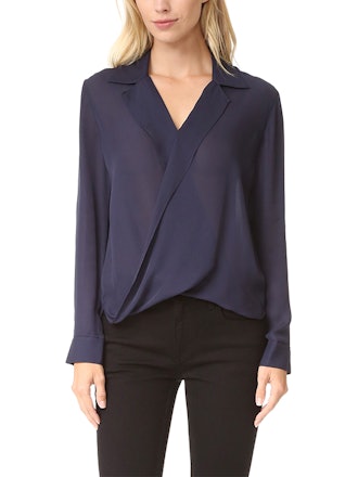 Rita Drape Front Blouse