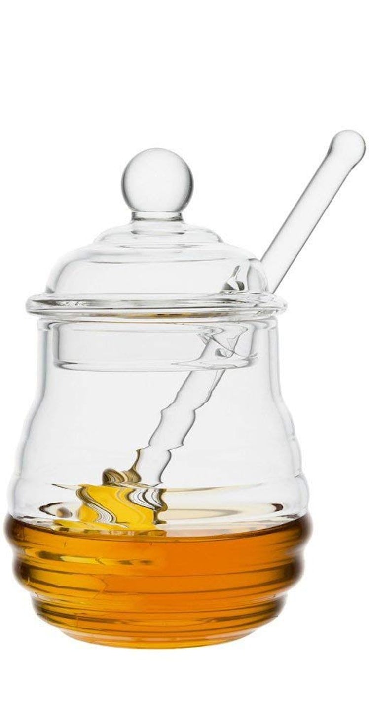  Mkono Glass Honey Jar with Dipper