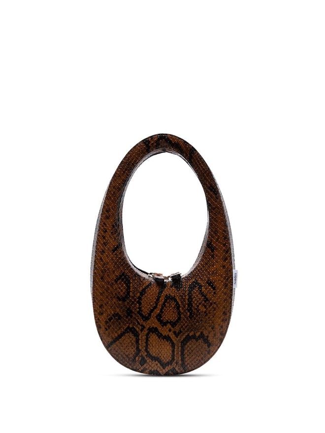 Mini Swipe Python-Effect Shoulder Bag