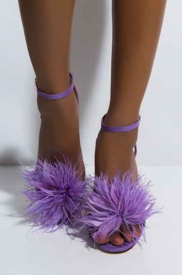 YOU DID IT FEATHER STILETTO SANDAL