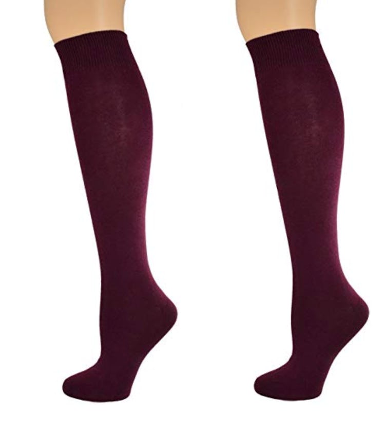 Sierra Socks Girl's School Uniform Knee High Cotton Socks