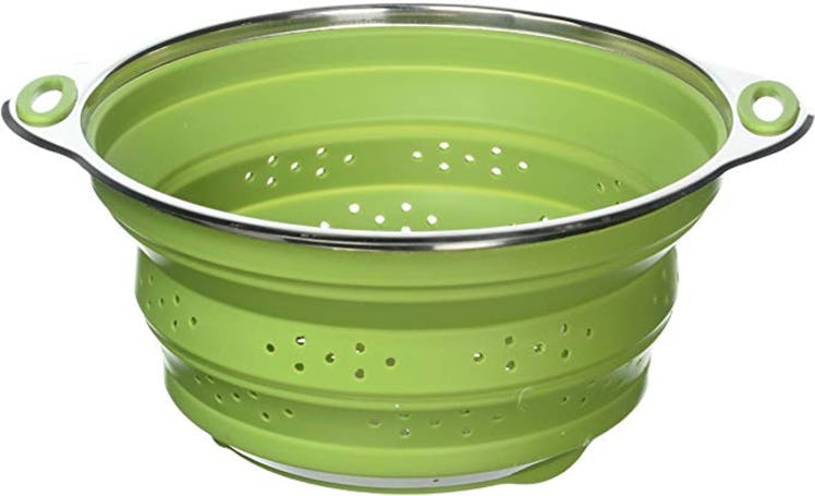 Chef Frog Collapsible Silicone Colander/Strainer with Stainless Steel Base