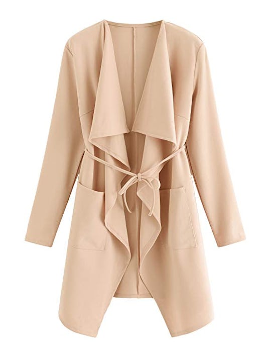 Romwe Waterfall Collar Cardigan