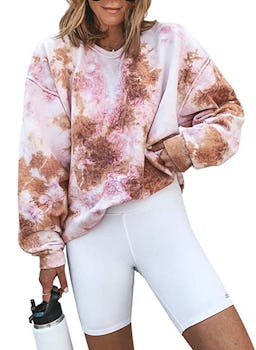 Acelitt Tie-Dye Pullover Sweatshirt