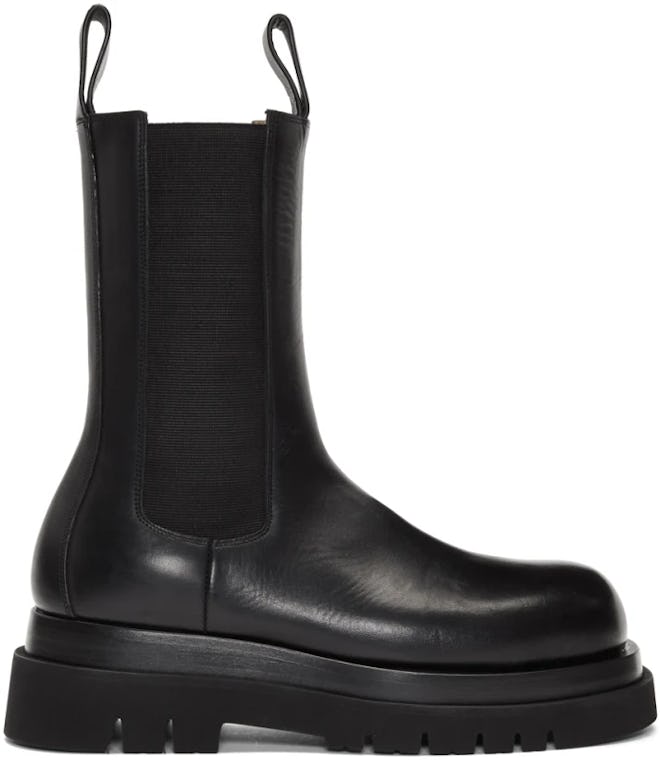 Black Mid-Calf Chelsea Boots