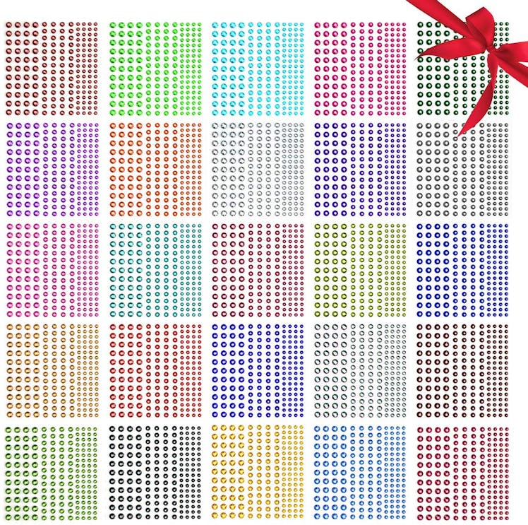 Rhinestone Self-Adhesive Face Gems (4125 Pieces) 