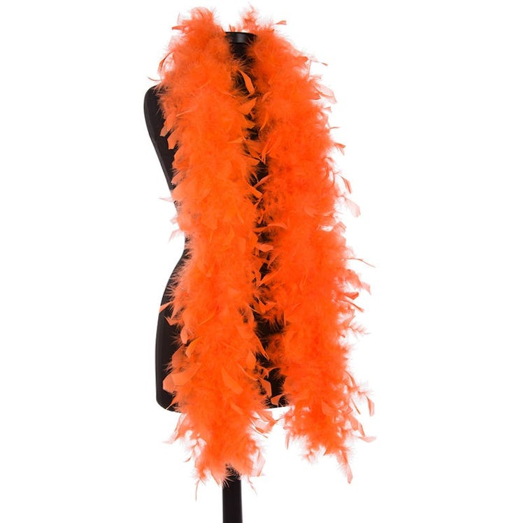 Orange 40 Gram Chandelle Feather Boas - 6 Feet Long - Use as Trim or Wear as a Scarf - Halloween Par...