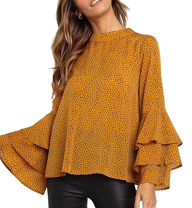 Geckatte Ruffled Bell Sleeve Blouse