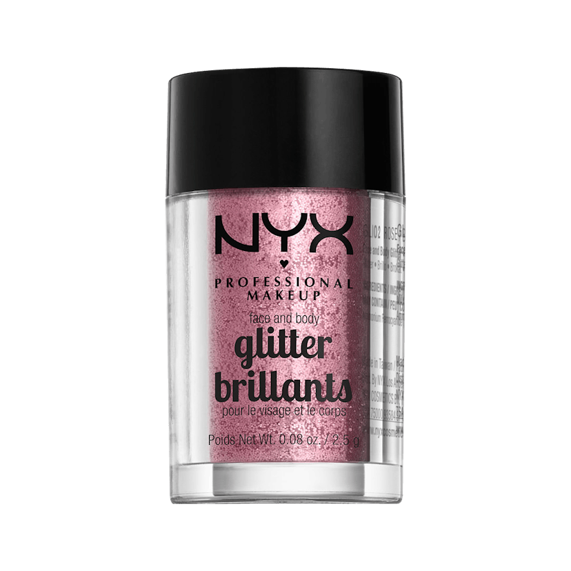 NYX Professional Makeup Face & Body Glitter, Rose